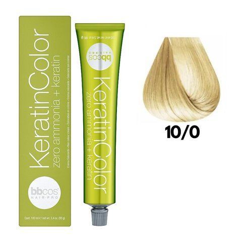 Крем-фарба безаміачна для волосся BBCos Keratin Color №10.0 Platinum Blonde 100 мл 00-00023173 фото