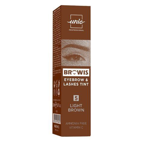 Краска для ресниц и бровей Unic Browis Eyebrow & Lashes Tint №5 Light Brown 20 мл 00-00026816 фото