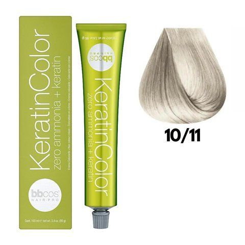 Крем-фарба безаміачна для волосся BBCos Keratin Color №10.11 Blond Extra Light Intense Ash 100 мл 00-00023174 фото