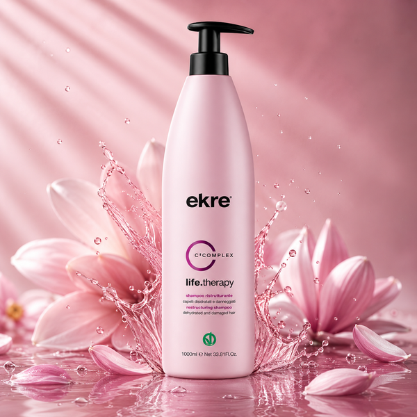Шампунь для реконструкції пошкодженого волосся EKRE Life.Therapy Shampoo 1000 мл 00-00017334 фото