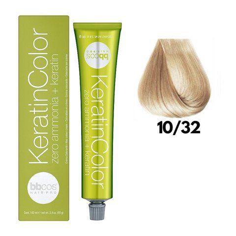 Крем-фарба безаміачна для волосся BBCos Keratin Color №10.32 Blond Extra Light Honey 100 мл 00-00023177 фото
