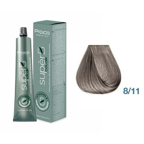 Краска для волос безаммиачная Pro.Color Super B №8.11 Intensive Ash Light Blond 100 мл 00-00021254 фото