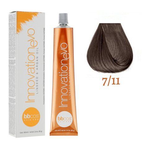 Крем-фарба для волосся BBCos Innovation Evo №7.11 Natural Intense Ash Blonde 100 мл 00-00023136 фото