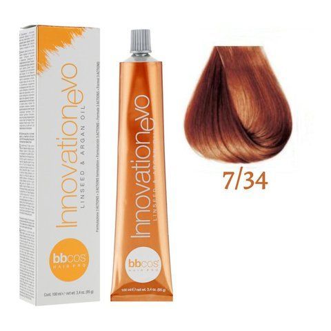 Крем-фарба для волосся BBCos Innovation Evo №7.34 Golden Copper Blonde 100 мл 00-00023138 фото