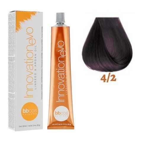 Крем-фарба для волосся BBCos Innovation Evo №4.2 Сhestnut Natural Purple 100 мл (уцінка) 00-00023096 фото