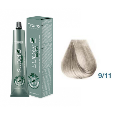 Краска для волос безаммиачная Pro.Color Super B №9.11 Intensive Ash Very Light Blond 100 мл 00-00021263 фото