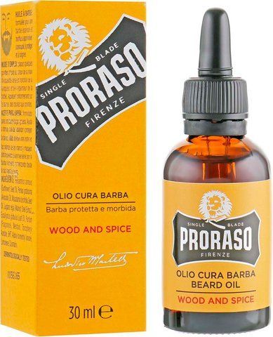 Олія для догляду за бородою Proraso Beard Oil Wood and Spice 30 мл 00-00012889 фото