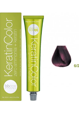 Крем-фарба безаміачна для волосся BBCos Keratin Color №6.2 Dark Purple Blond 100 мл 00-00023207 фото