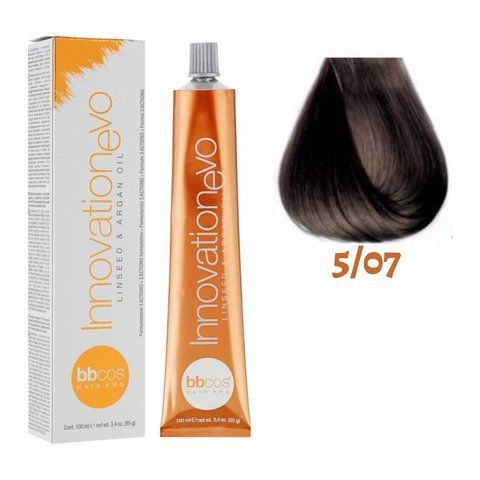 Крем-фарба для волосся BBCos Innovation Evo №5.07 Light Chestnut Tobacco 100 мл 00-00023103 фото