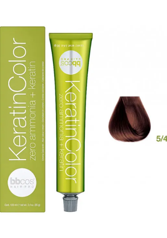 Крем-фарба безаміачна для волосся BBCos Keratin Color №5.4 Light Copper Chestnut 100 мл 00-00023198 фото