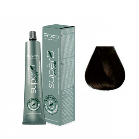 Краска для волос безаммиачная Pro.Color Super B Hair Color Cream №4.0 Natural Brown 100 мл 00-00021226 фото