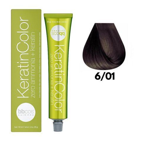 Крем-фарба безаміачна для волосся BBCos Keratin Color №6.01 Dark Blond 100 мл 00-00023203 фото