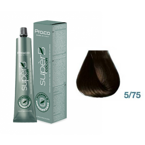 Краска для волос безаммиачная Pro.Color Super B Hair Color Cream №5.75 Light Brown Chocolate 100 мл 00-00021234 фото