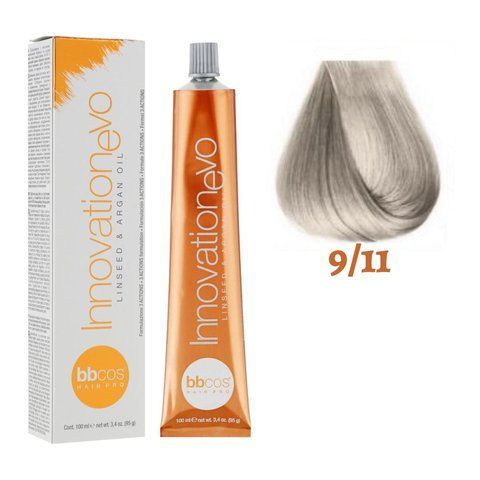 Крем-фарба для волосся BBCos Innovation Evo №9.11 Very Light Intense Ash Blond 100 мл (уцінка) 00-00023165 фото